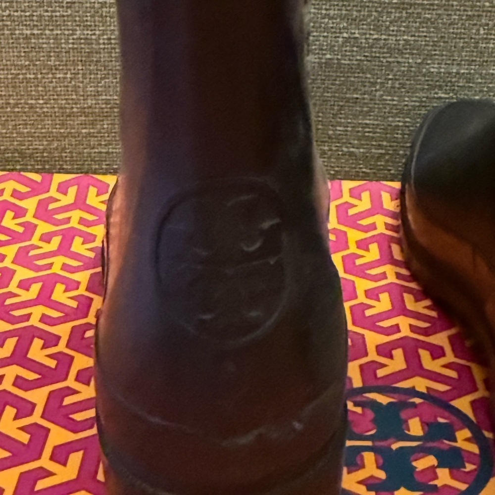 Tory Burch Black and Cream Winter Rain Boots - Picture 3 of 7